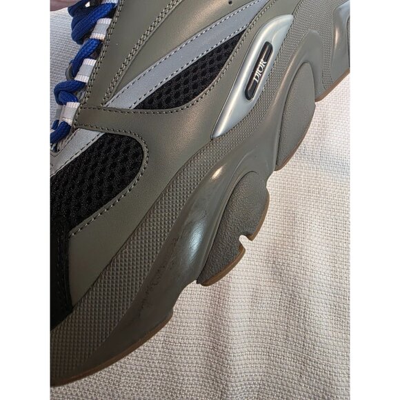 Dior B22 Men’s Sneakers Size 41 (US 8) Grey Black Blue Mesh Leather Pre-Owned - Picture 16 of 16